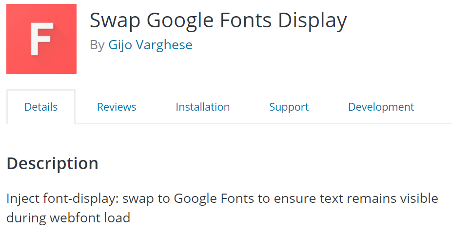 Swap google font display