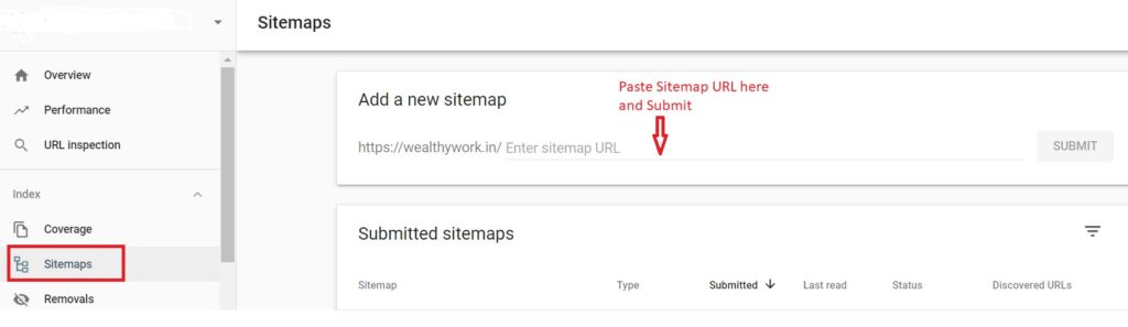 Submit Sitemap URL in Google search console.