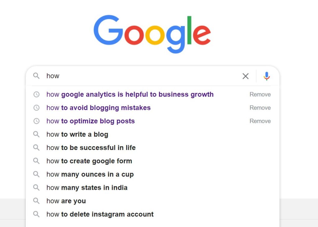 To be success in blogging use Google search for long-tail keywords.