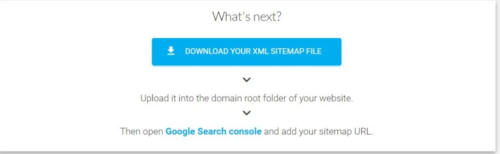 Downloading a sitemap file from xml generator website.