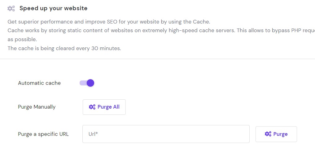 Clear cache in WordPress using hostinger.
