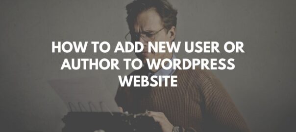 How to add a new author to WordPress