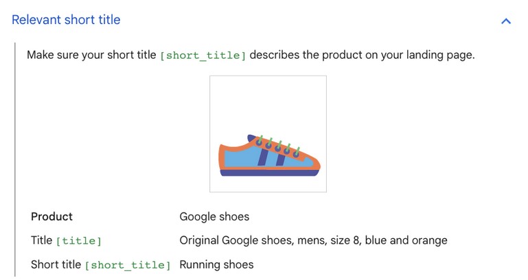 Google introduce short title for Product ads
