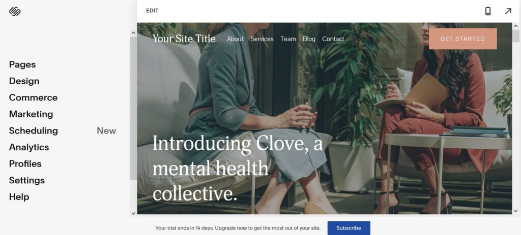Edit your blog on Squarespace.