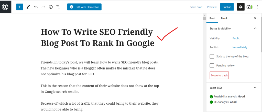 how to write seo friendly blog post title in WordPress.